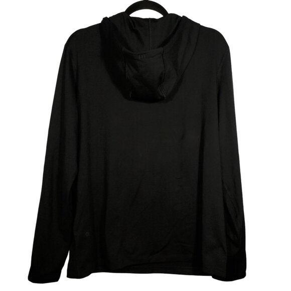 Lululemon Soft Jersey Pullover Hoodie Men's M Black Solid Lounge Soft Athleisure - Picture 4 of 6